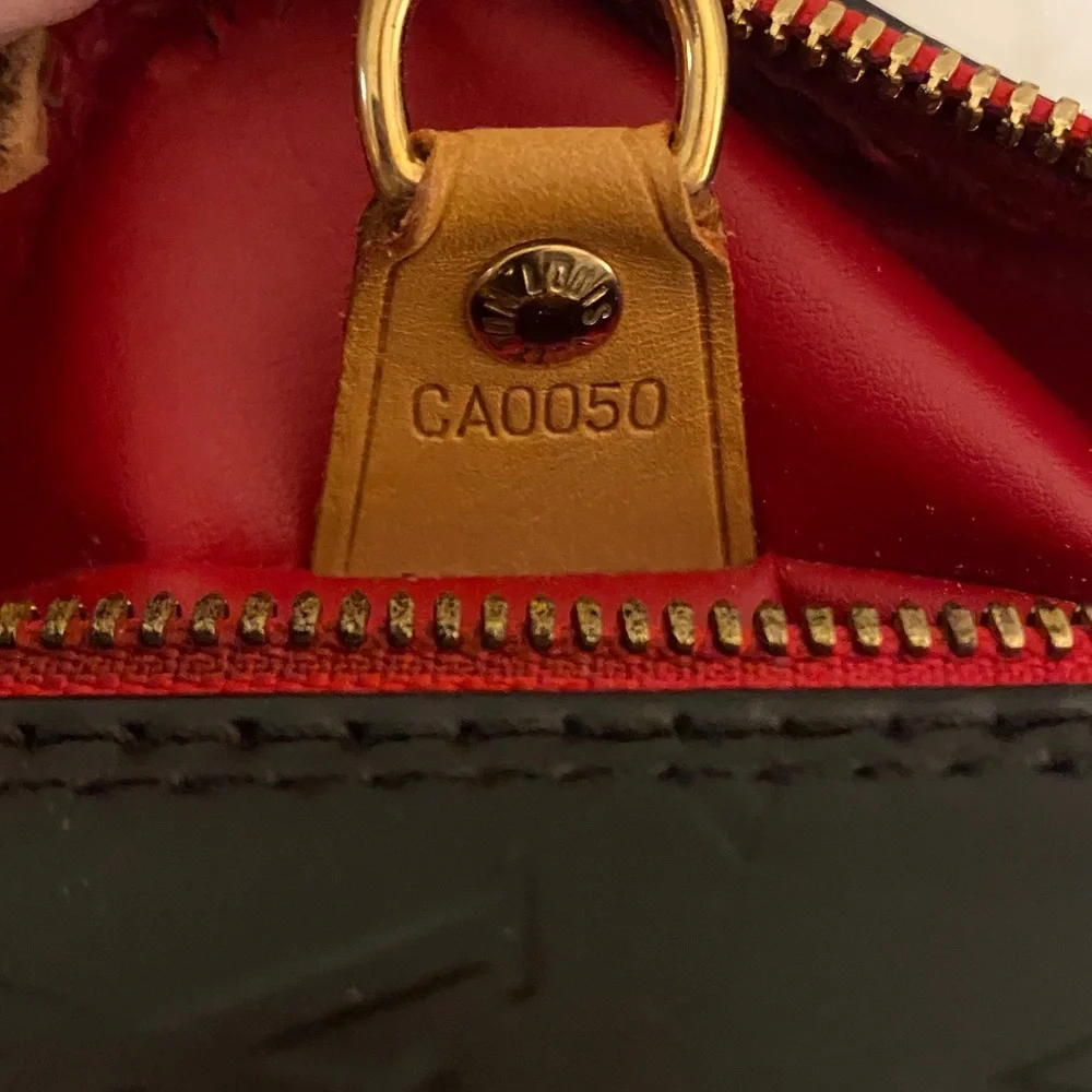 Louis Vuitton Black Monogram Embossed Laptop Bag with Tan Handles - Picture 5 of 12